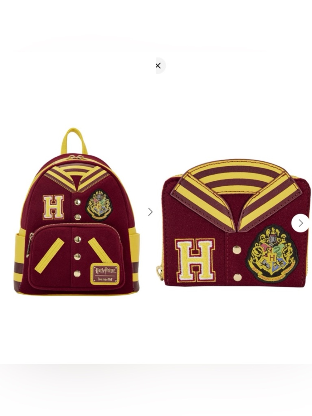 💛PRICE FIRM💛Loungefly Harry Potter
Gryffindor Varsity
Mini Backpack+wallet SET